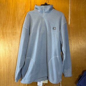 Vintage Wilson Fleece Jacket Blue Size Medium Y2K Quarter Zip
